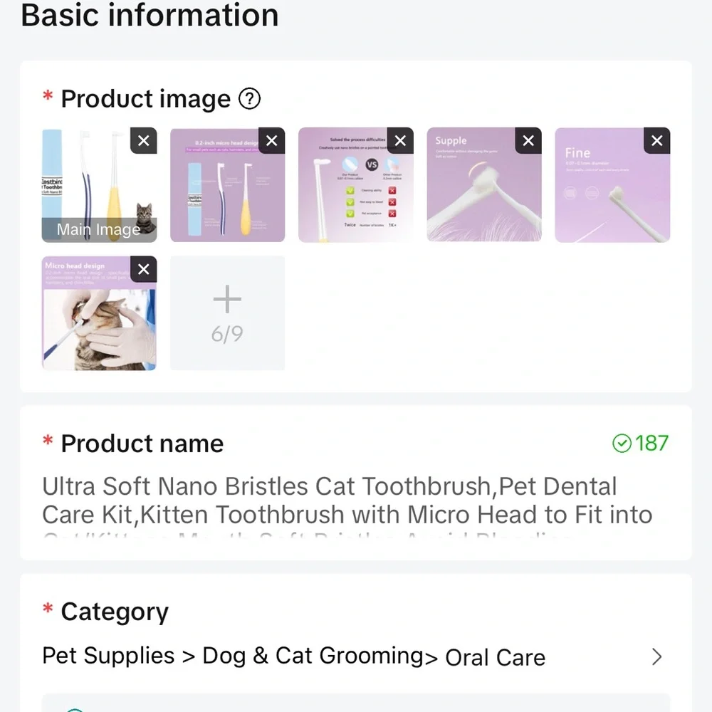 Ultra Soft Nano Bristles Cat Toothbrush,Pet Dental Care Kit,Kitten Toothbrush